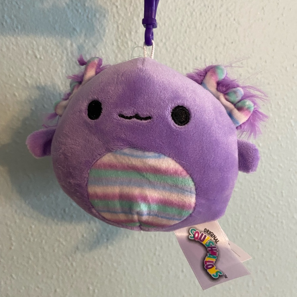 Monica Purple Axolotl 3.5 " Clip - NWT Squishmallows